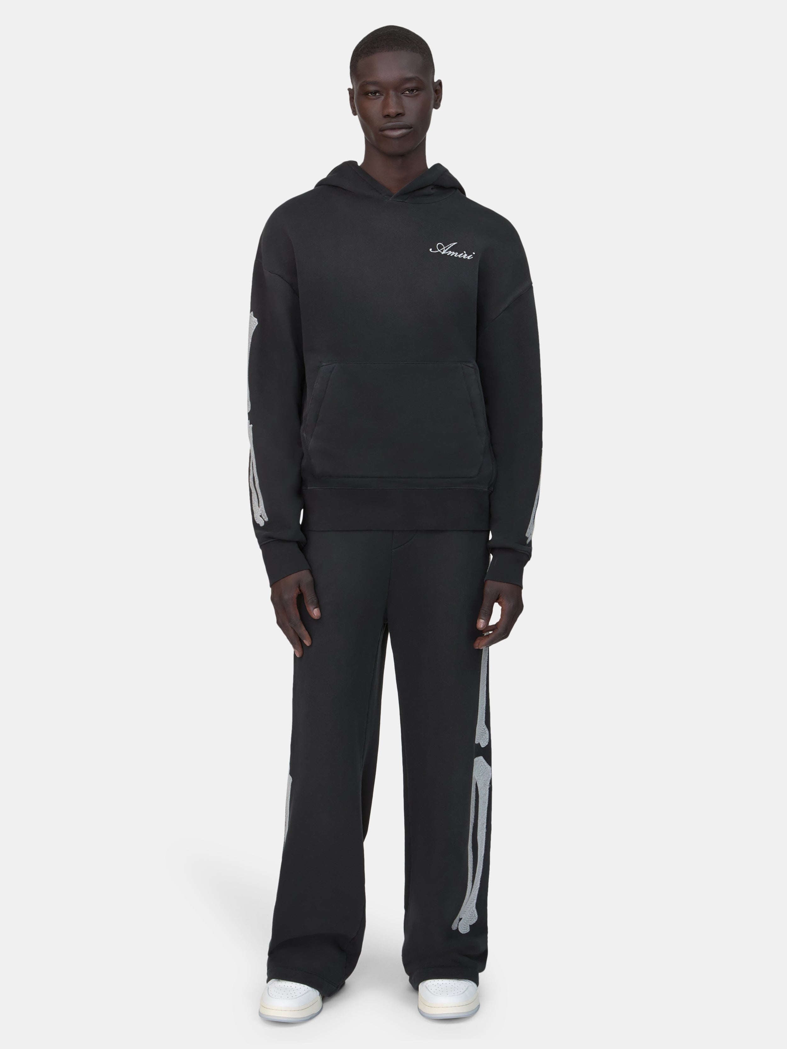 BONES OVERSIZED HOODIE - Black